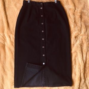 Black Denim Skirt